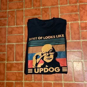 Graphic men’s black  t-shirt by ? Just a cool tee.